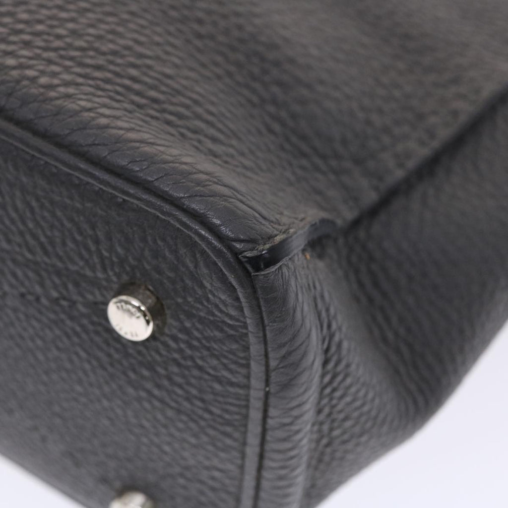 FENDI Selleria Anna Small Hand Bag Leather 2way Gray 8BT218 50266