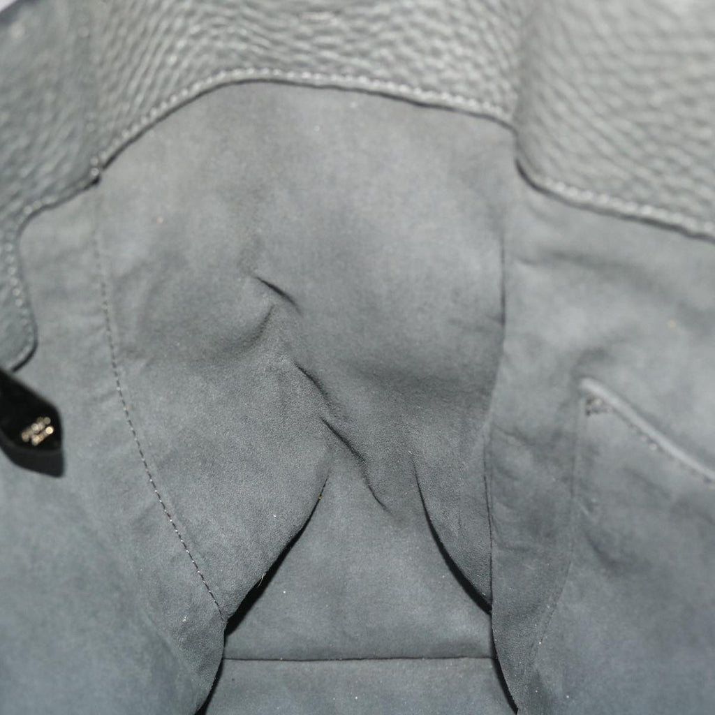 FENDI Selleria Anna Small Hand Bag Leather 2way Gray 8BT218 50266
