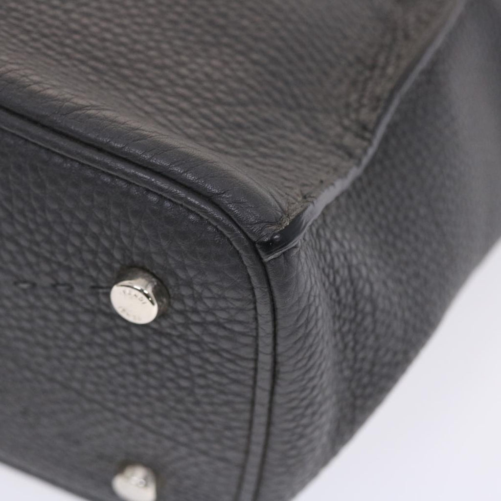FENDI Selleria Anna Small Hand Bag Leather 2way Gray 8BT218 50266
