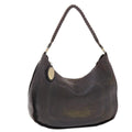FENDI Celeria Shoulder Bag Leather 2way Dark Brown 8BR582 50271