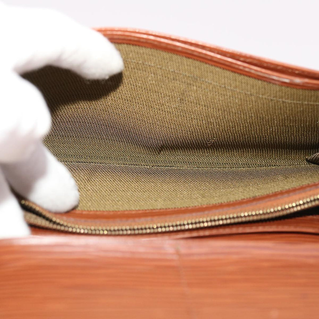 FENDI Long Wallet Leather Brown 50286