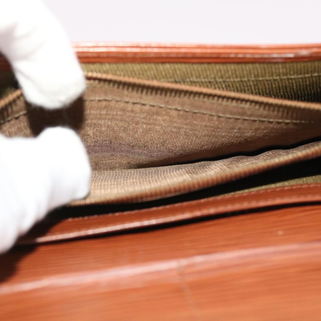 FENDI Long Wallet Leather Brown 50286