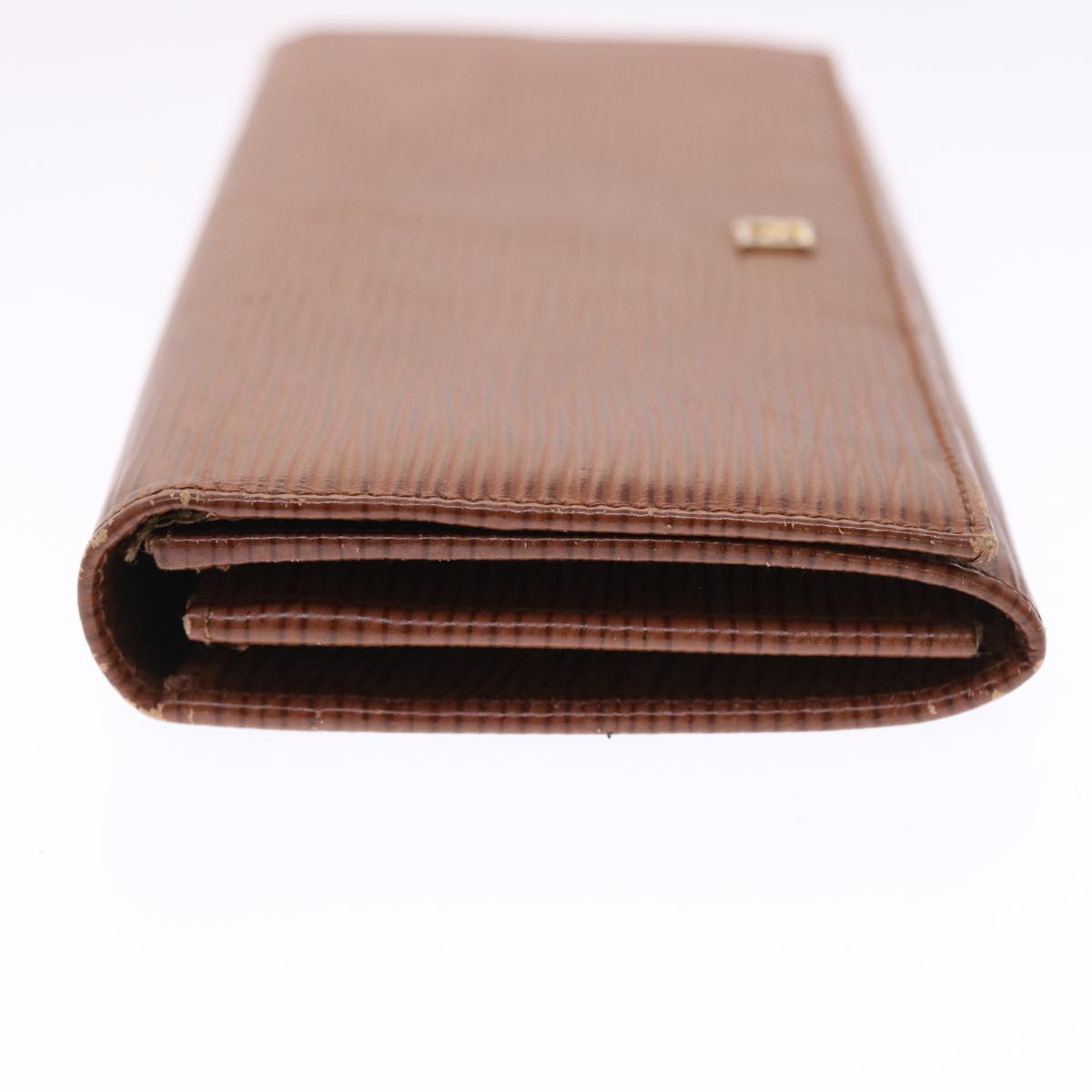 FENDI Long Wallet Leather Brown 50286