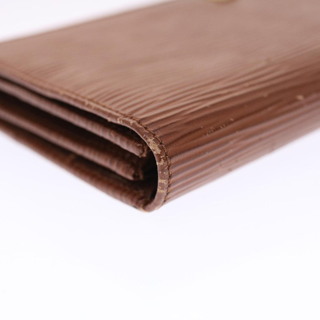 FENDI Long Wallet Leather Brown 50286