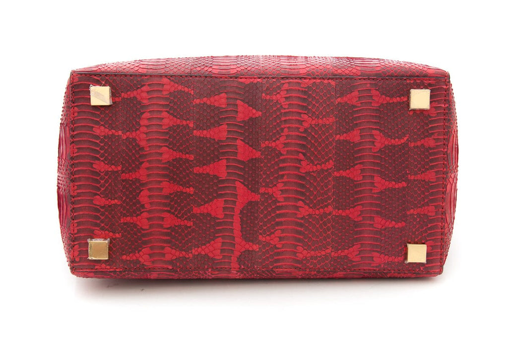 Michael Kors Collection Red Genuine Snake Skin Tote