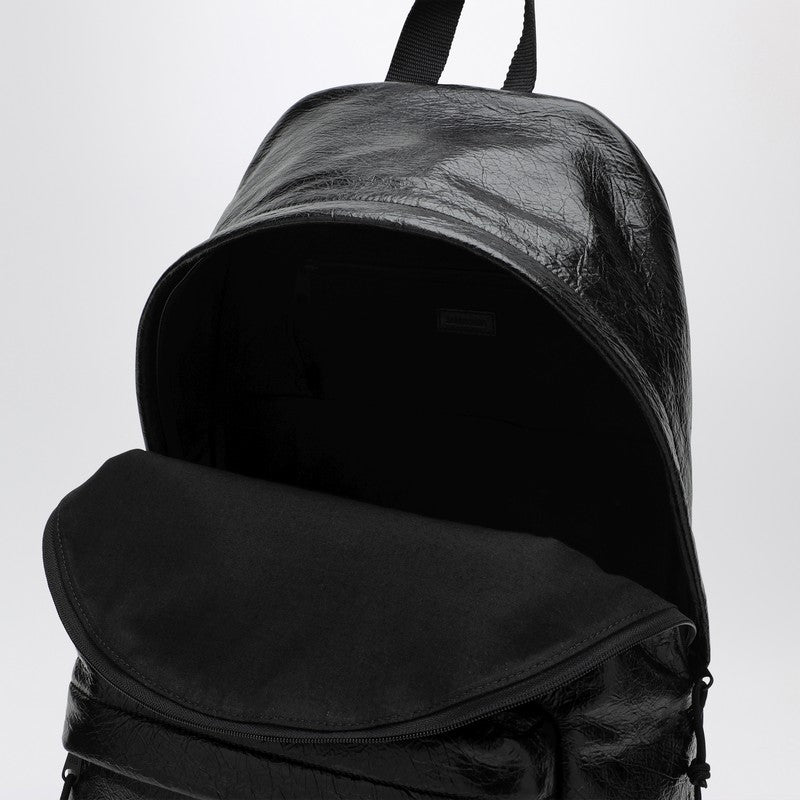 Balenciaga Black Leather Explorer Backpack Men