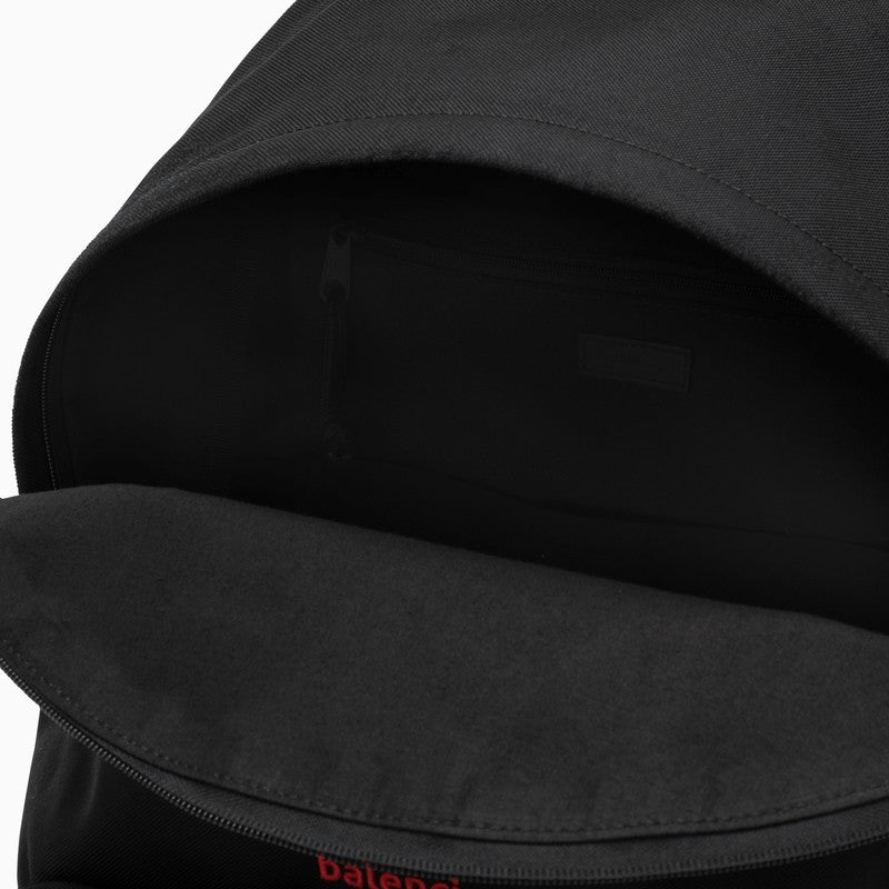 Balenciaga Black Recycled Nylon Explorer Backpack With Logos Women