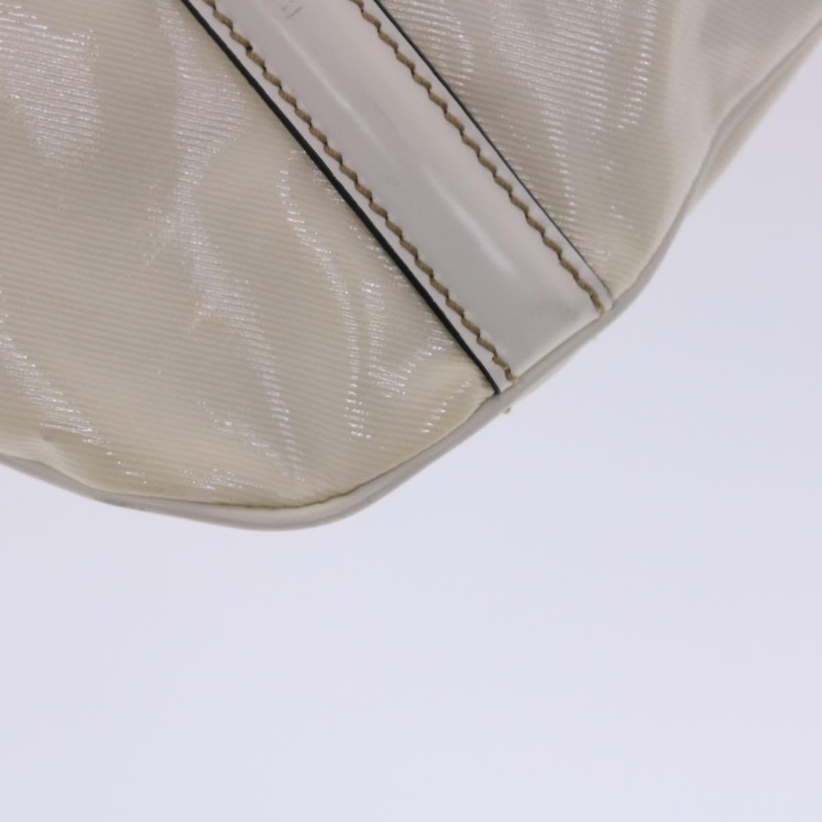 GUCCI Web Sherry Line Interlocking Shoulder Bag Coated Canvas White 50415