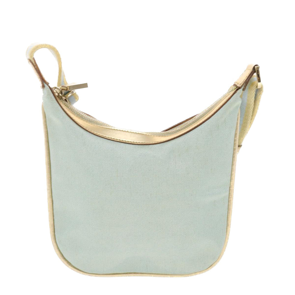 GUCCI Sherry Line Shoulder Bag Light Blue Gold 50417