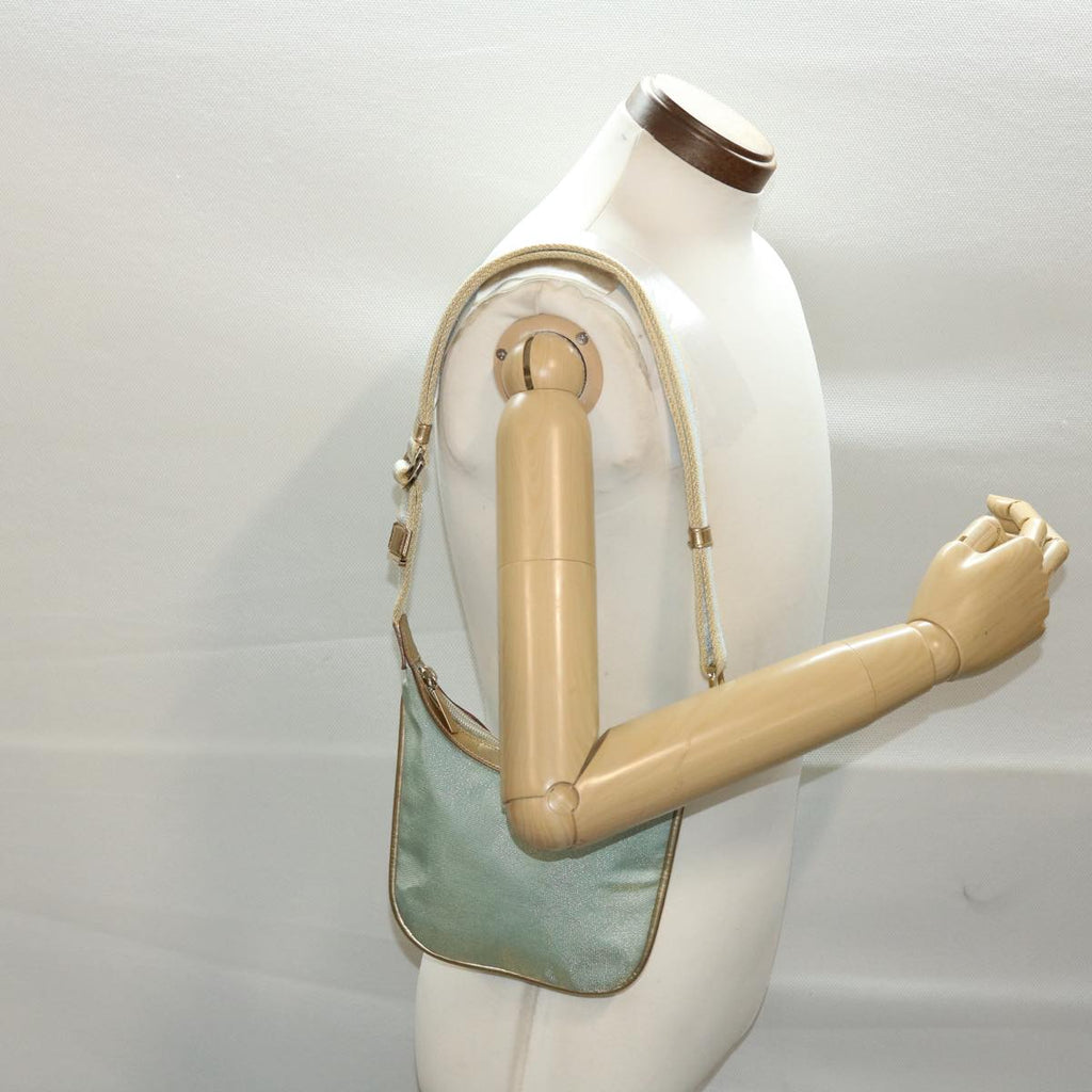 GUCCI Sherry Line Shoulder Bag Light Blue Gold 50417