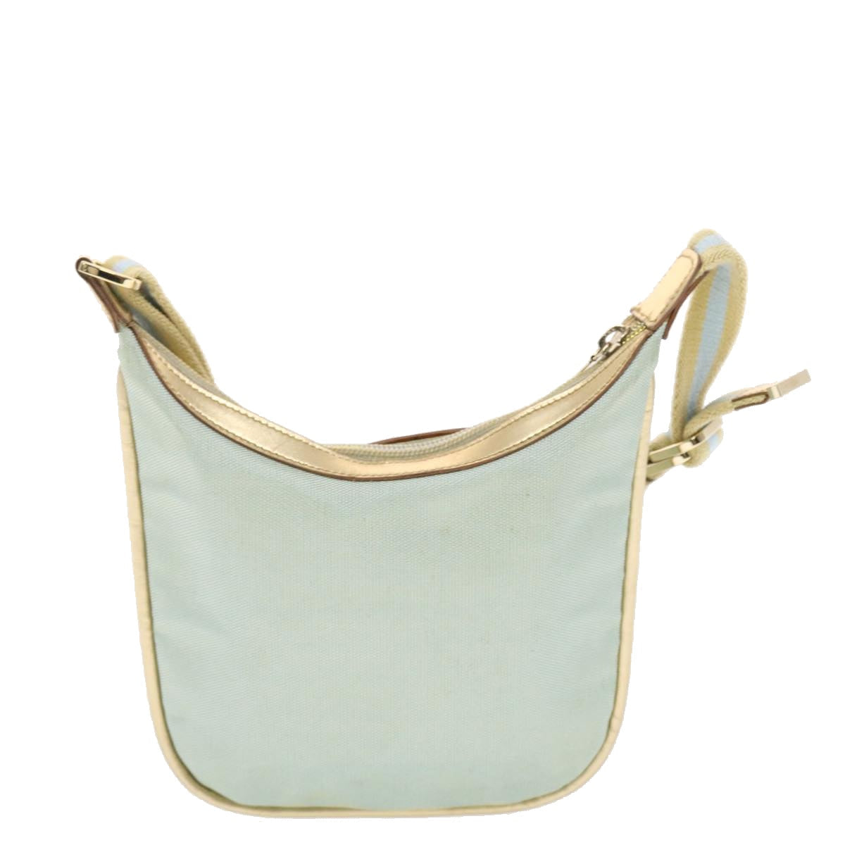GUCCI Sherry Line Shoulder Bag Light Blue Gold 50417