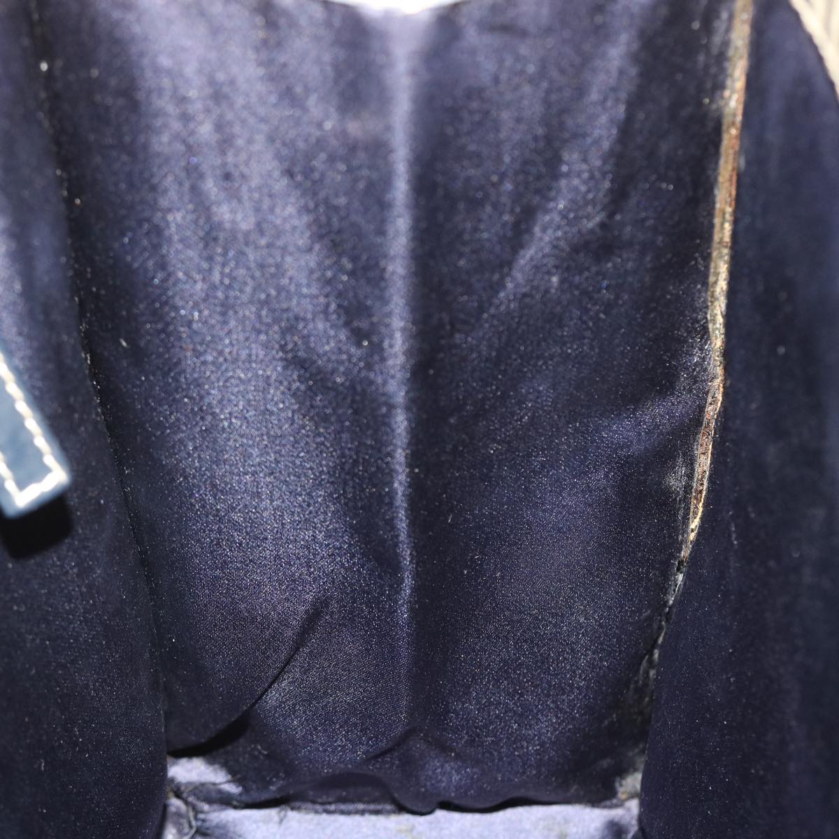 FENDI Zucchino Canvas Mamma Baguette Tote Bag Nylon Navy 50424