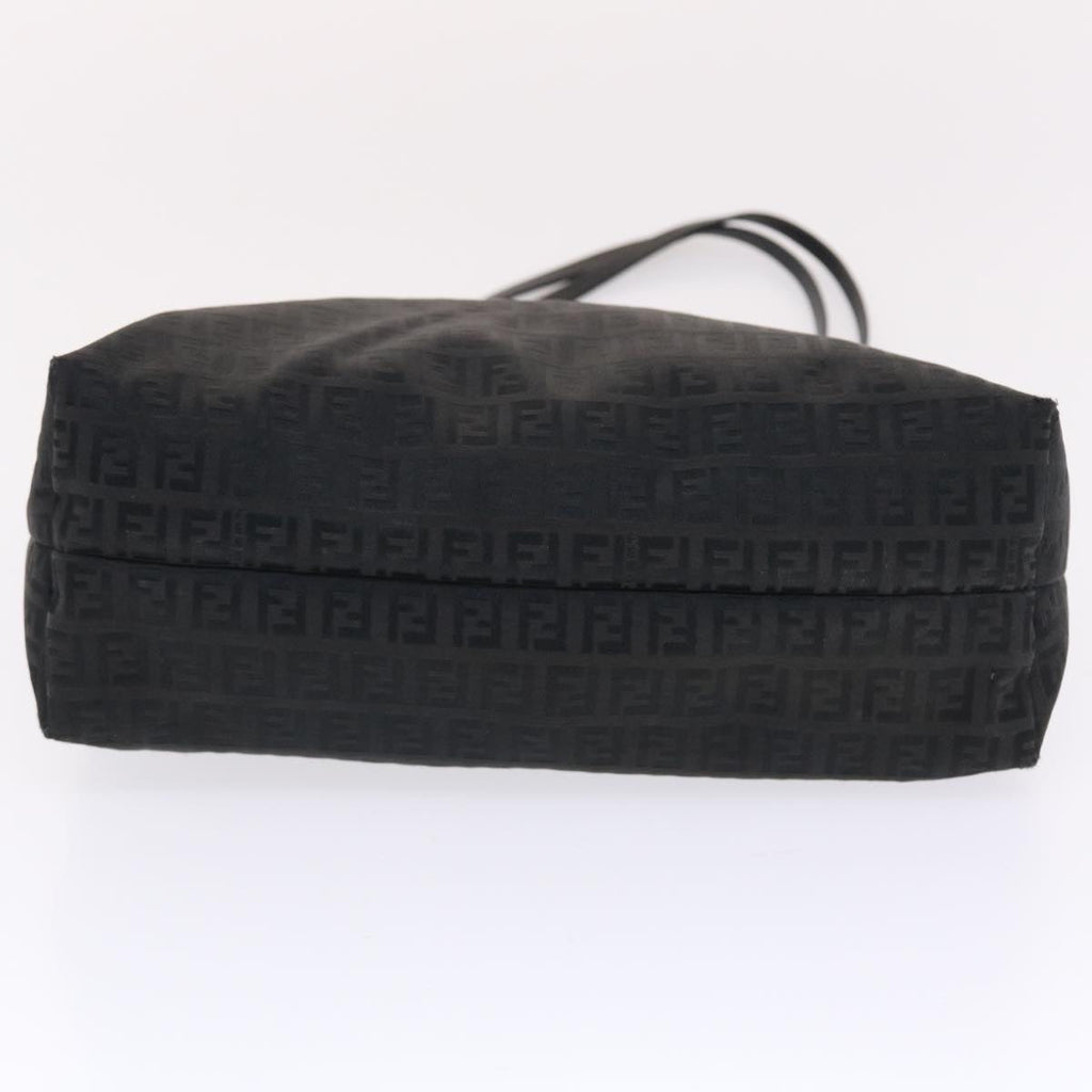 FENDI Zucchino Canvas Tote Bag Nylon Black 50425