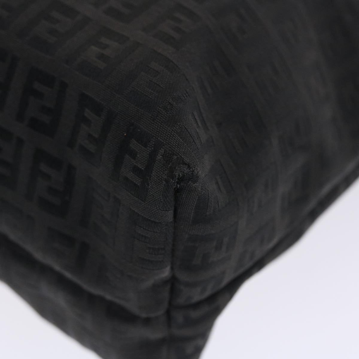 FENDI Zucchino Canvas Tote Bag Nylon Black 50425