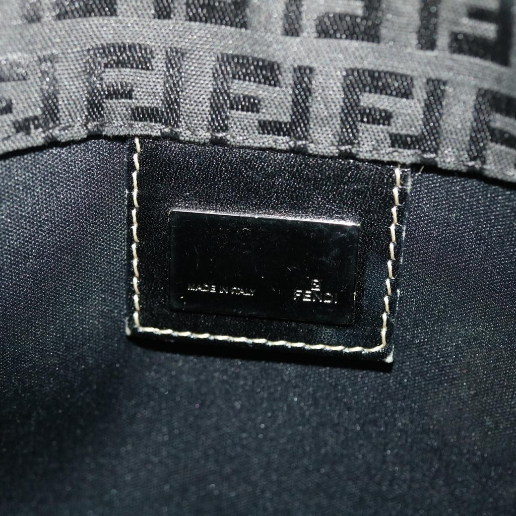FENDI Zucchino Canvas Tote Bag Nylon Black 50425