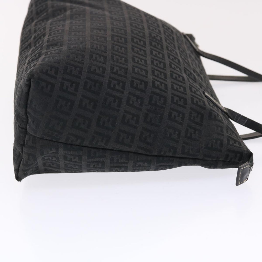 FENDI Zucchino Canvas Tote Bag Nylon Black 50425