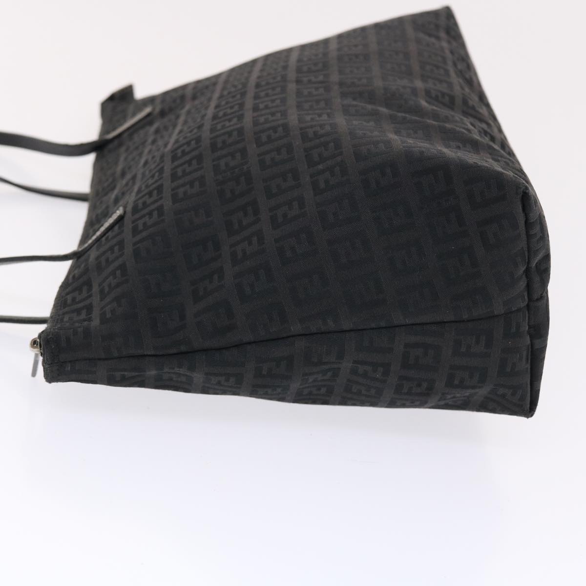 FENDI Zucchino Canvas Tote Bag Nylon Black 50425