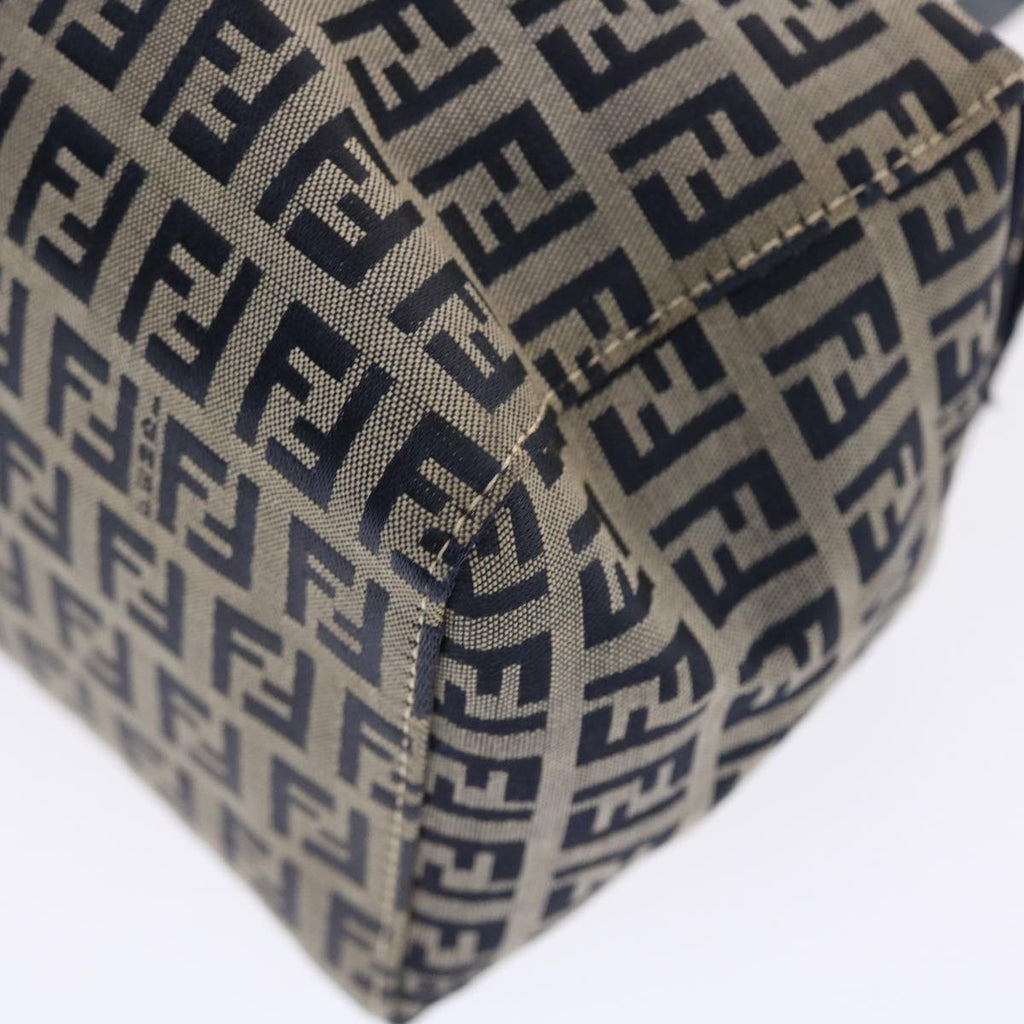 FENDI Zucchino Canvas Mamma Baguette Shoulder Bag Nylon Navy 50426