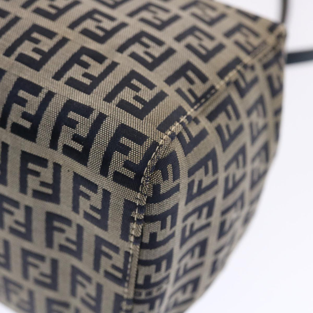 FENDI Zucchino Canvas Mamma Baguette Shoulder Bag Nylon Navy 50426