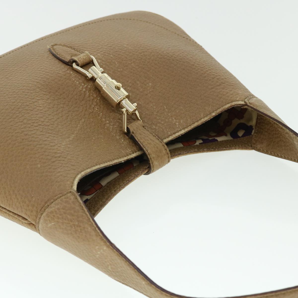 GUCCI Jackie Shoulder Bag Leather Brown 137335 50485