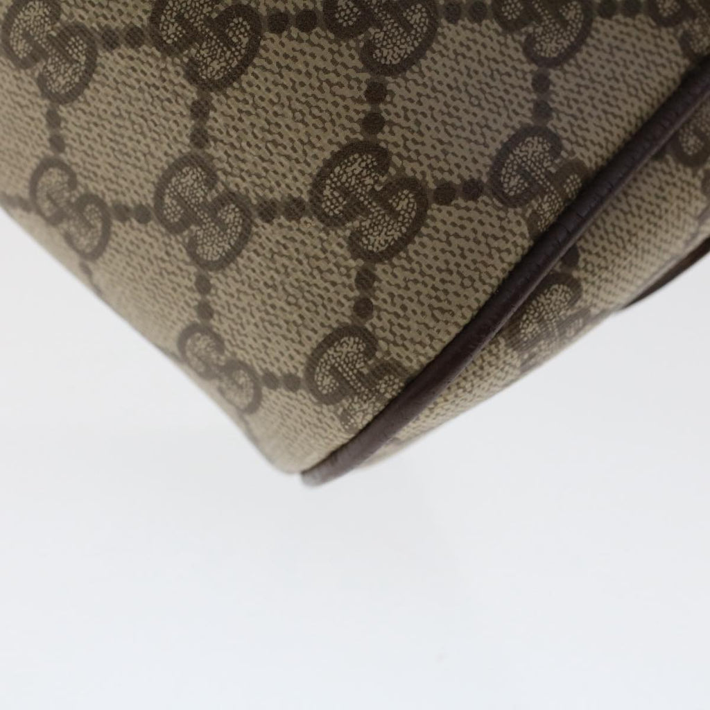 GUCCI GG Canvas Web Sherry Line Shoulder Bag PVC Leather Beige Red 50489