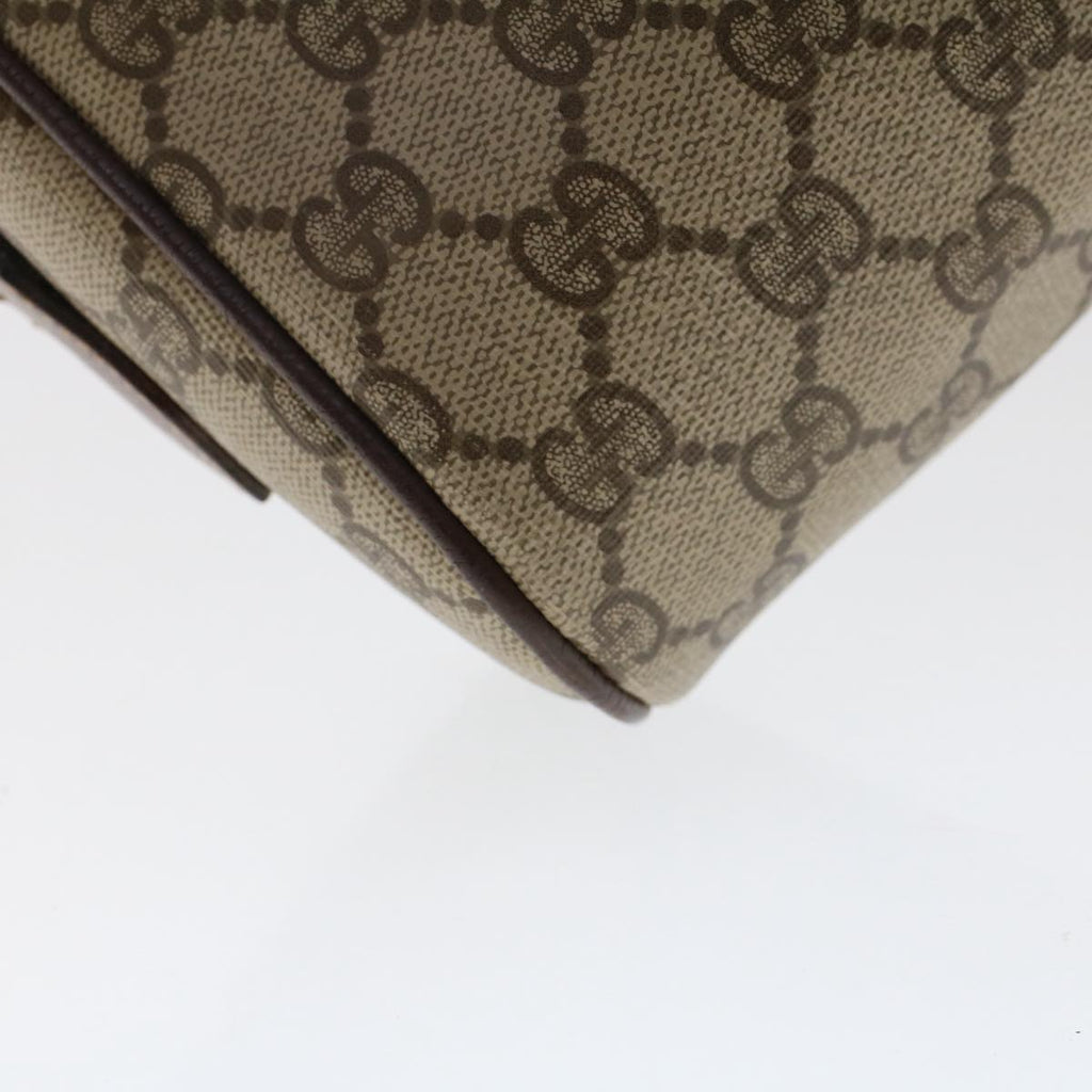 GUCCI GG Canvas Web Sherry Line Shoulder Bag PVC Leather Beige Red 50489