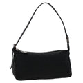 FENDI Zucchino Canvas Shoulder Bag Black 50499