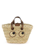 Paper Eyes Basket Bag