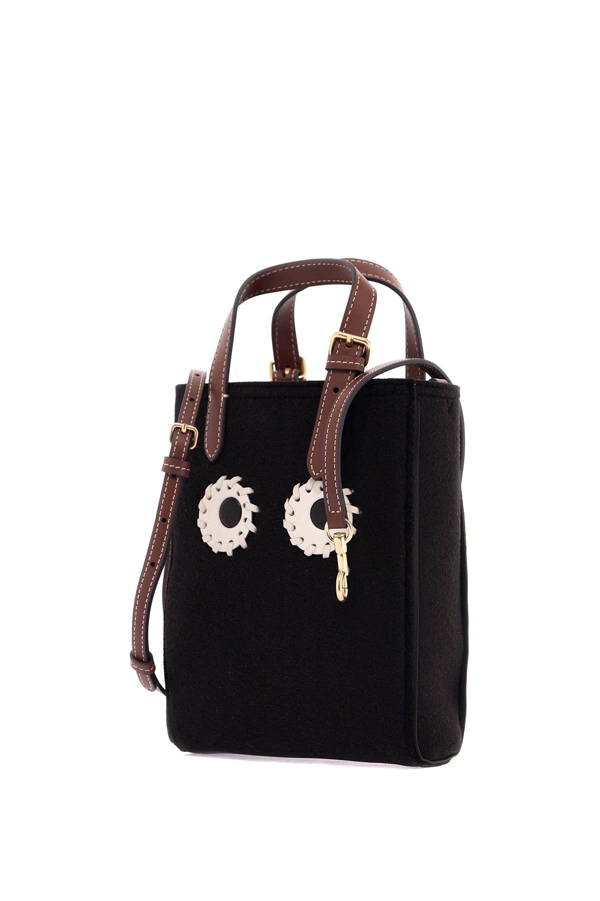 Anya Hindmarch Mini Felt Tote Bag With N/S Eyes Design Women