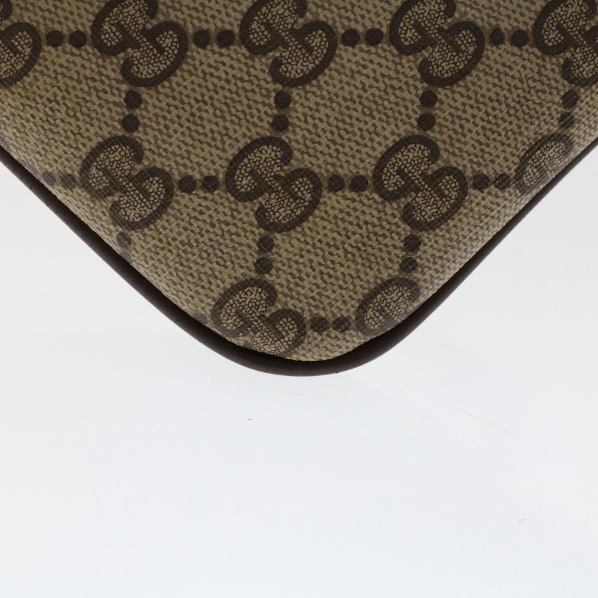 GUCCI GG Canvas Web Sherry Line Shoulder Bag PVC Leather Beige Red 50513