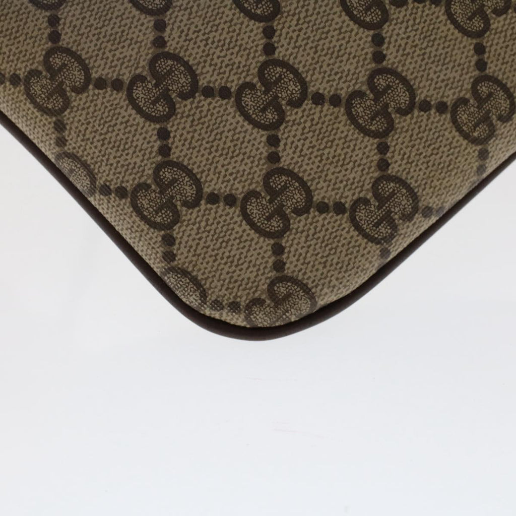GUCCI GG Canvas Web Sherry Line Shoulder Bag PVC Leather Beige Red 50513