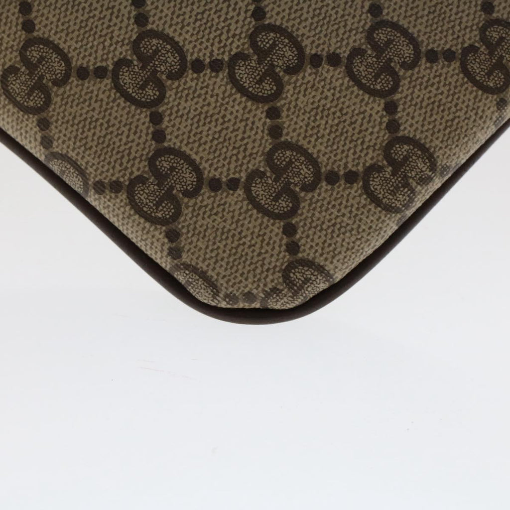 GUCCI GG Canvas Web Sherry Line Shoulder Bag PVC Leather Beige Red 50513