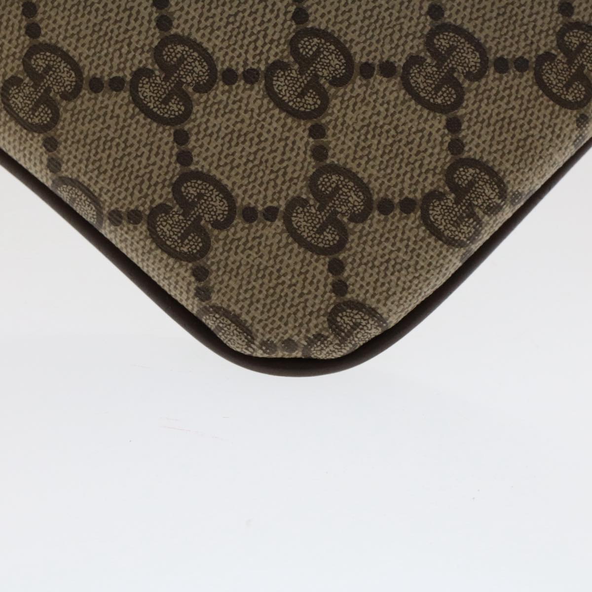 GUCCI GG Canvas Web Sherry Line Shoulder Bag PVC Leather Beige Red 50513