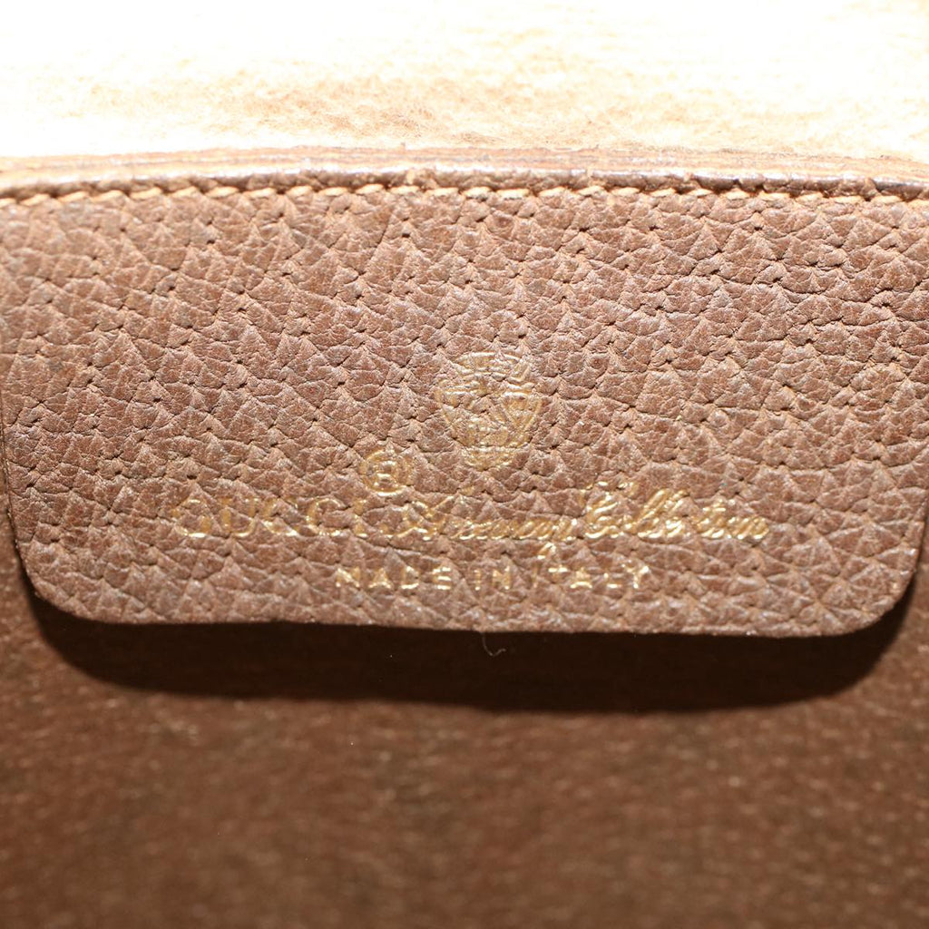 GUCCI GG Canvas Web Sherry Line Shoulder Bag PVC Leather Beige Red 50513