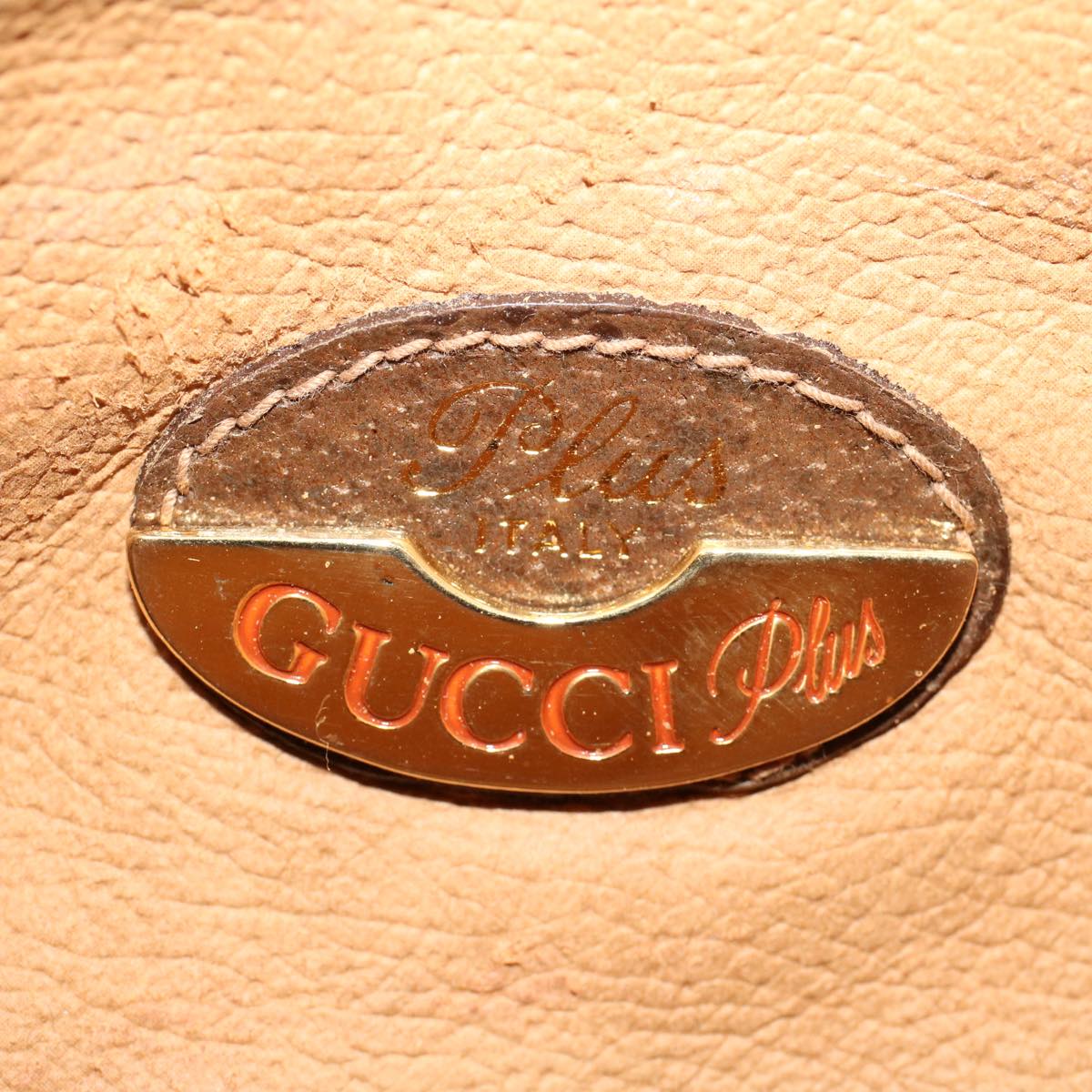 GUCCI PLUS GG Canvas Clutch Bag PVC Leather Beige 50530