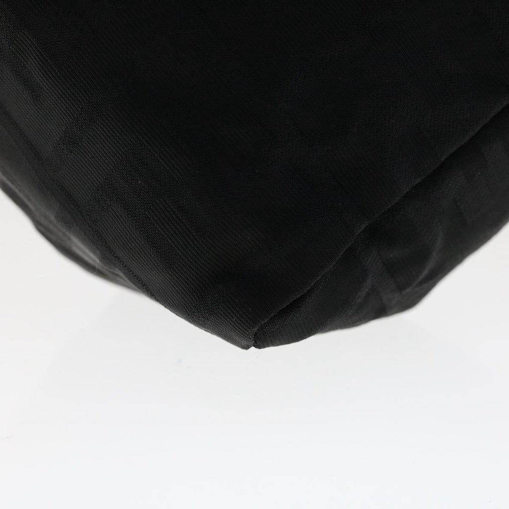 FENDI Zucca Canvas Shoulder Bag Nylon Black 50534