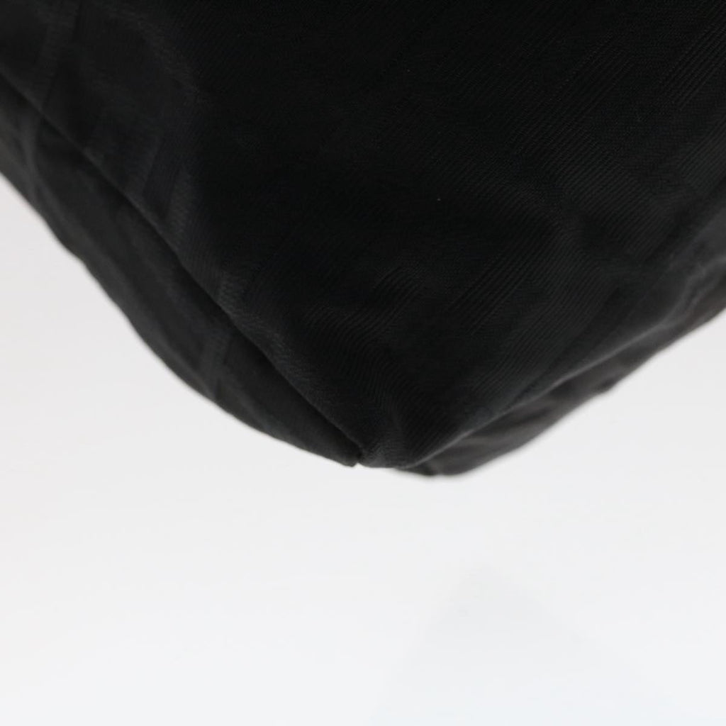 FENDI Zucca Canvas Shoulder Bag Nylon Black 50534