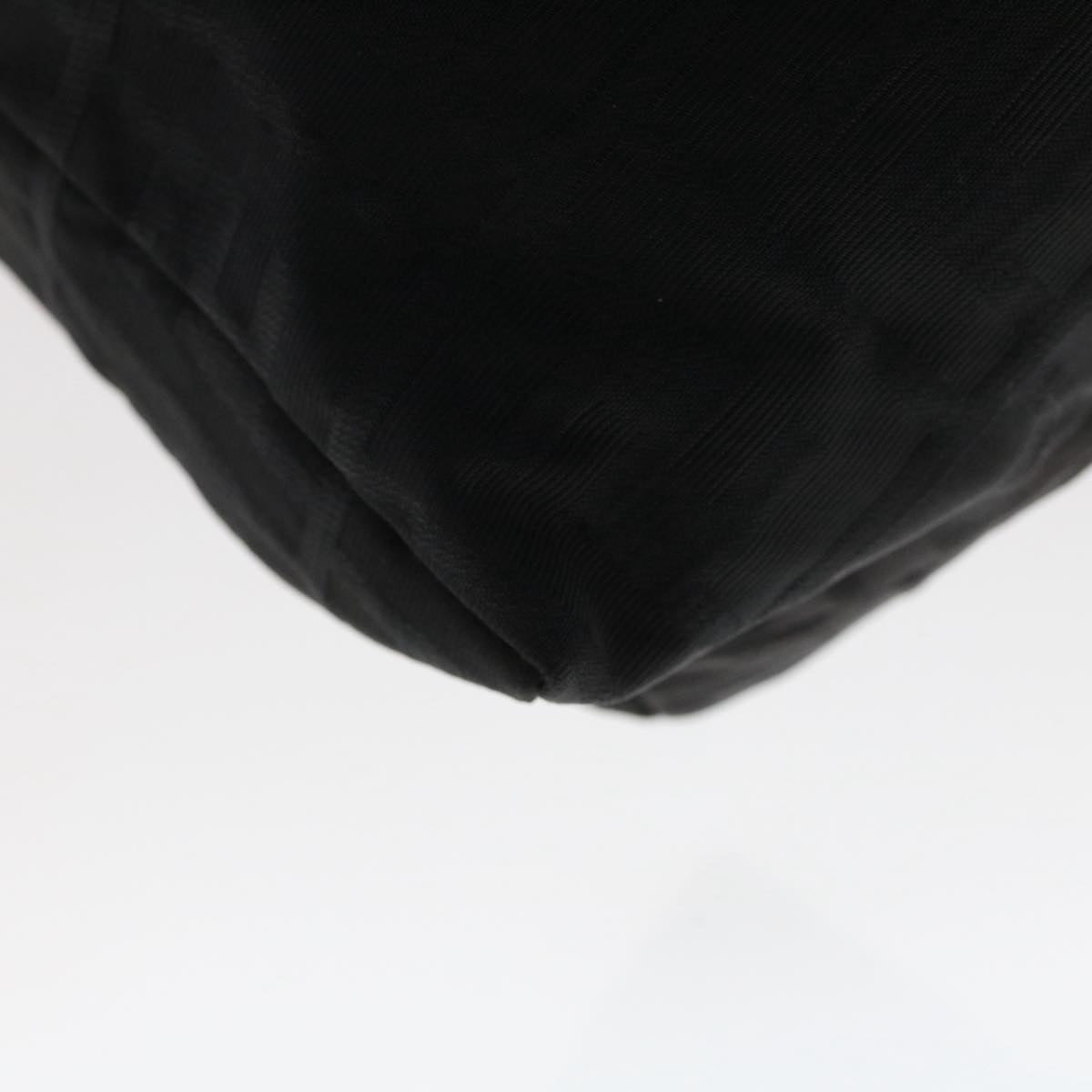 FENDI Zucca Canvas Shoulder Bag Nylon Black 50534