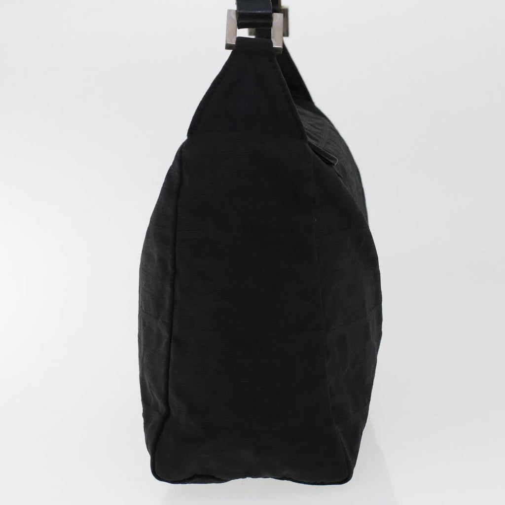 FENDI Zucca Canvas Shoulder Bag Nylon Black 50534