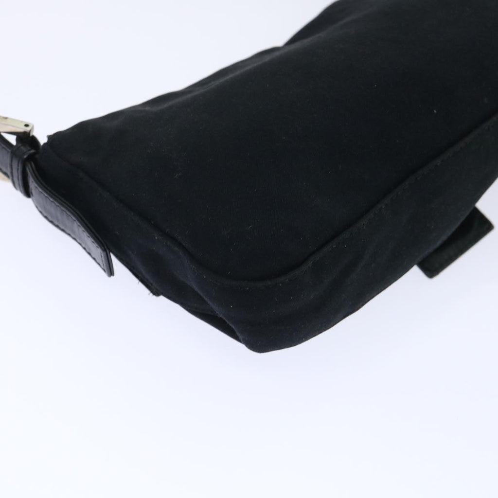 FENDI Mamma Baguette Shoulder Bag Nylon Black 50576