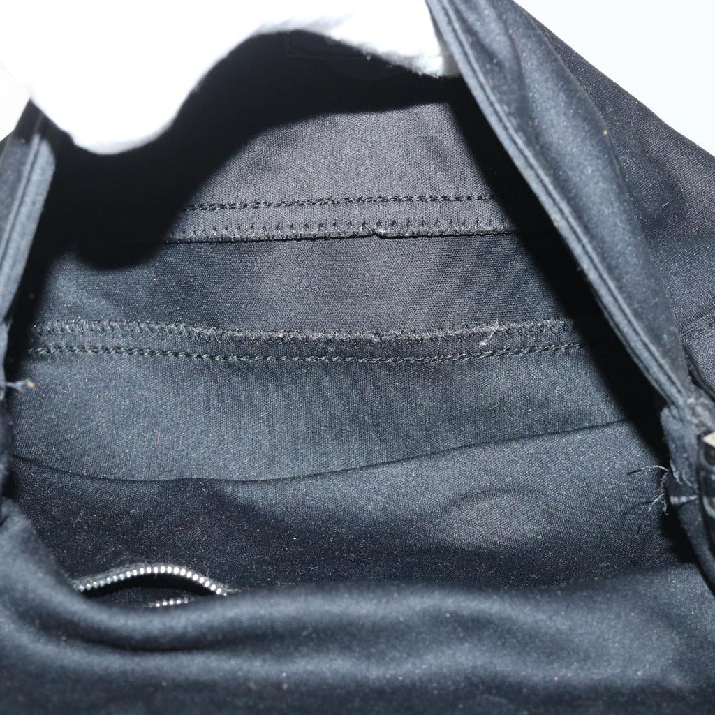 FENDI Mamma Baguette Shoulder Bag Nylon Black 50576