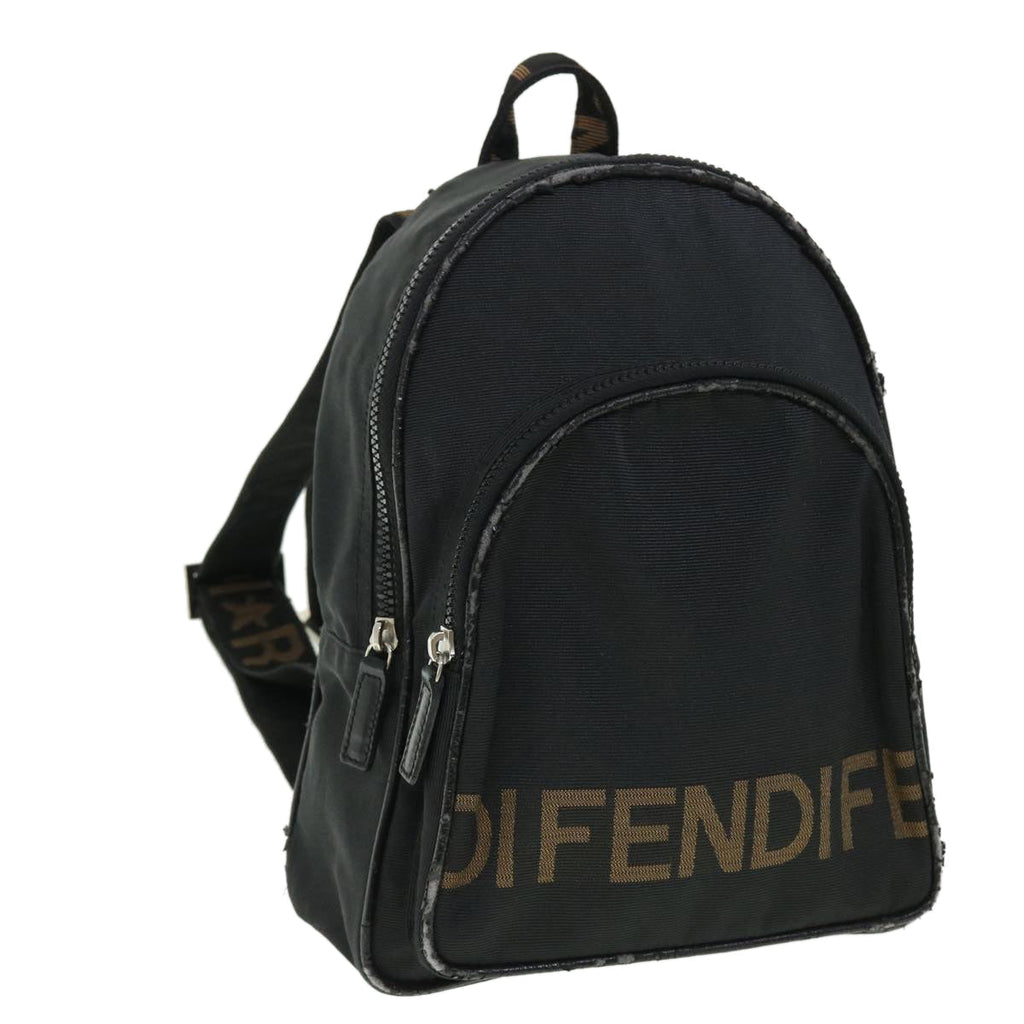 FENDI Backpack Nylon Black 50596