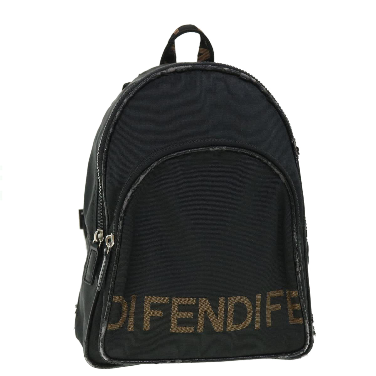 FENDI Backpack Nylon Black 50596