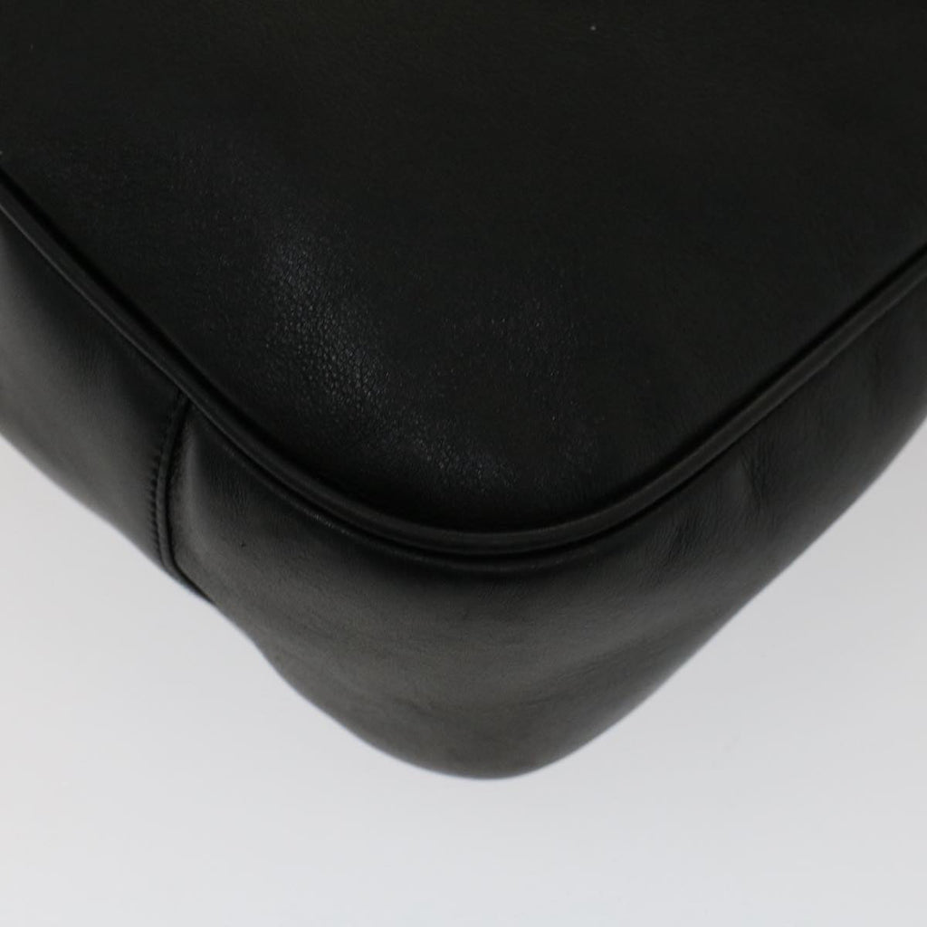 GUCCI Bamboo Shoulder Bag Leather 2way Black 50597