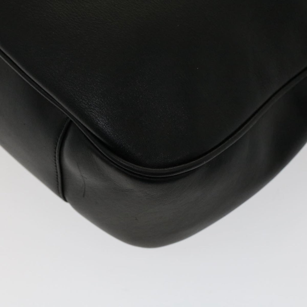 GUCCI Bamboo Shoulder Bag Leather 2way Black 50597