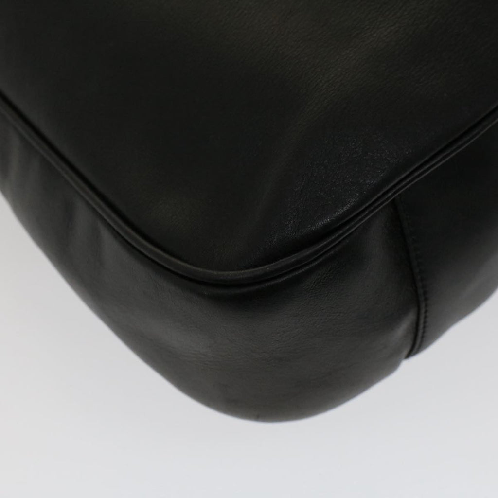 GUCCI Bamboo Shoulder Bag Leather 2way Black 50597