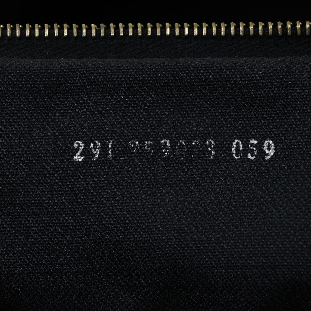 FENDI Pecan Canvas Boston Bag Leather Brown Black 50604