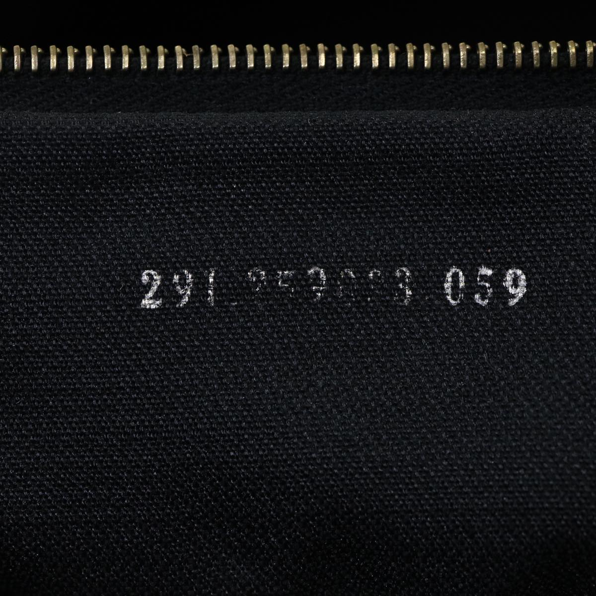 FENDI Pecan Canvas Boston Bag Leather Brown Black 50604
