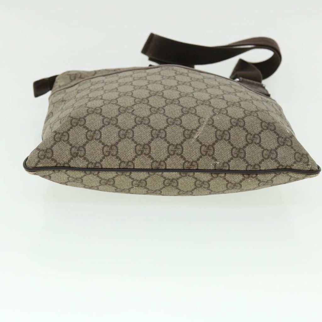 GUCCI GG Canvas Shoulder Bag PVC Leather Beige 141626 50737