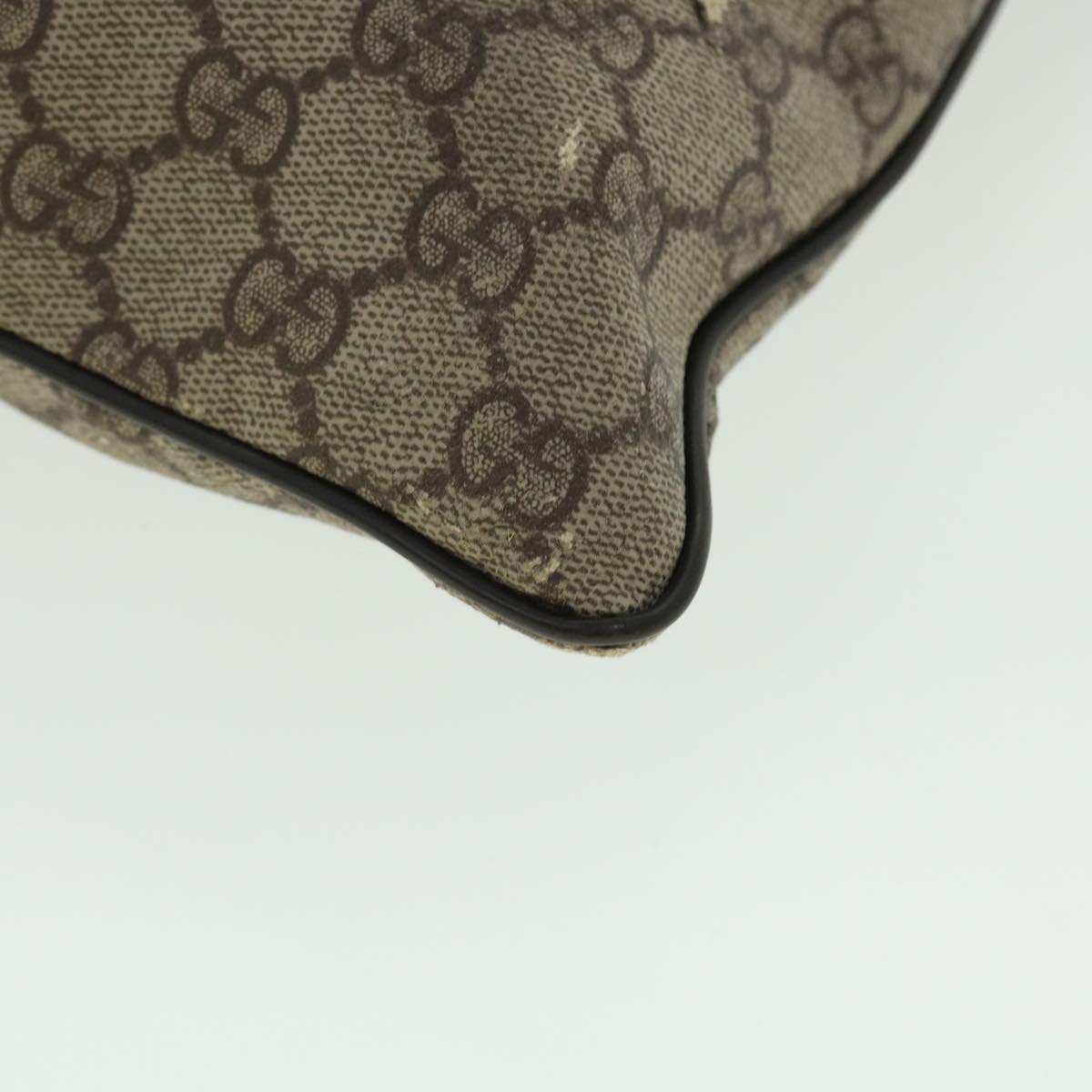 GUCCI GG Canvas Shoulder Bag PVC Leather Beige 141626 50737